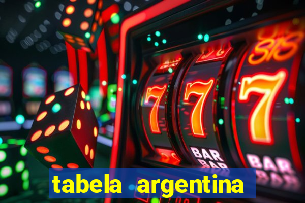 tabela argentina torneo betano